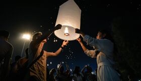 Releasing Lantern in Chiang ma